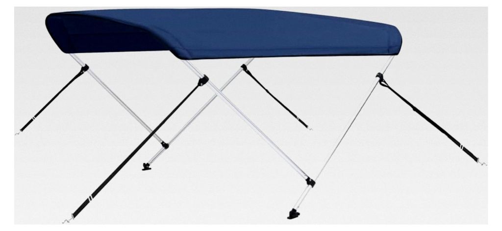 2-Bogen Bimini Top Marineblau 180x130x110 cm Markisen und Sonnenschutz für Außenbereiche, Gärten und Innenhöfe