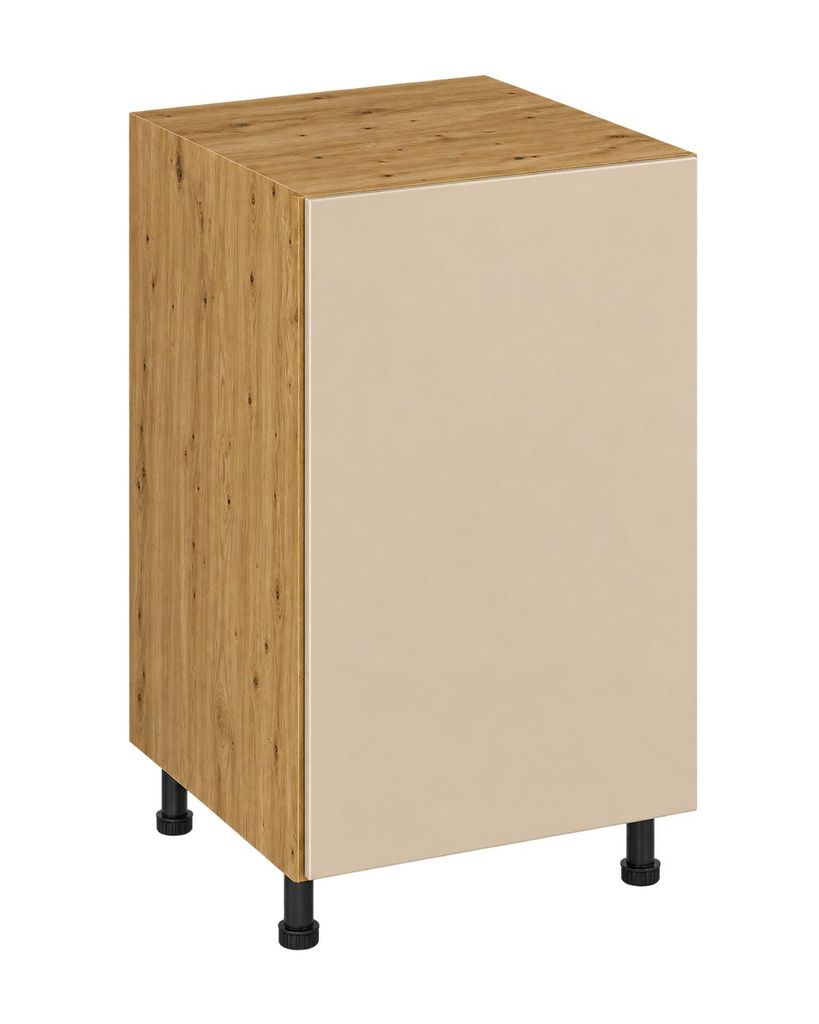 Küchenunterschrank 60 cm Beige Matt - LOVO D60 grifflos Produktbild 