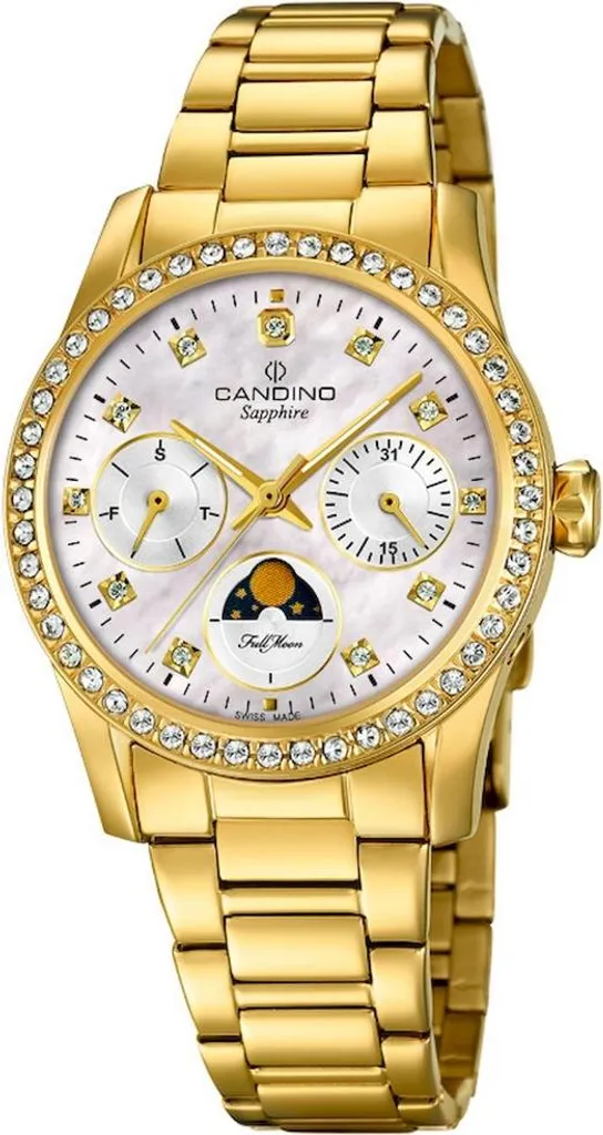 Montre Quartz Candino C4689/1 pour Femme : Cadran Sertie de Strass Lumineux