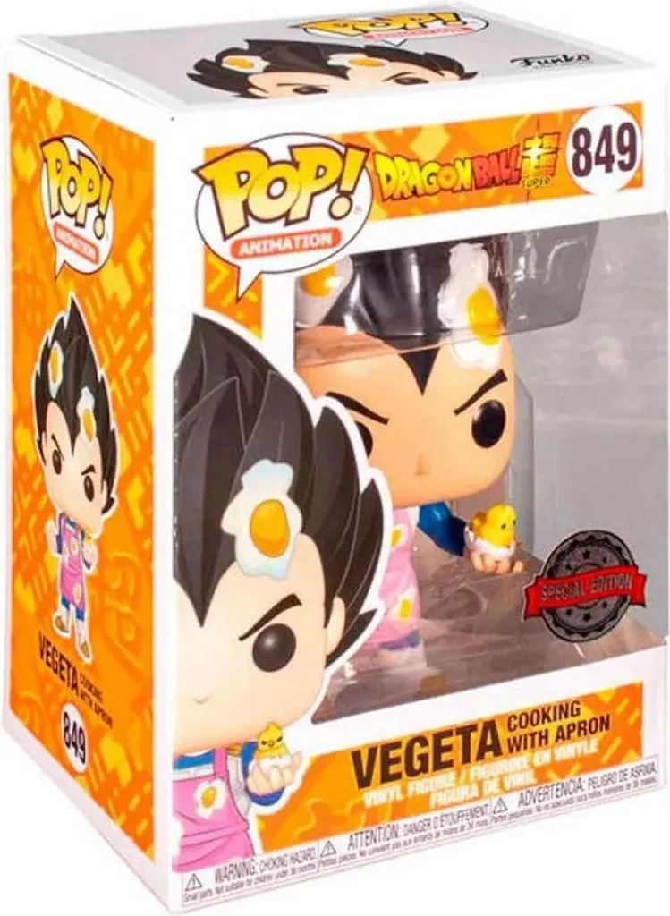 Figurine POP Dragon Ball Super Vegeta avec Tablier Exclusif - Vinyl 10cm