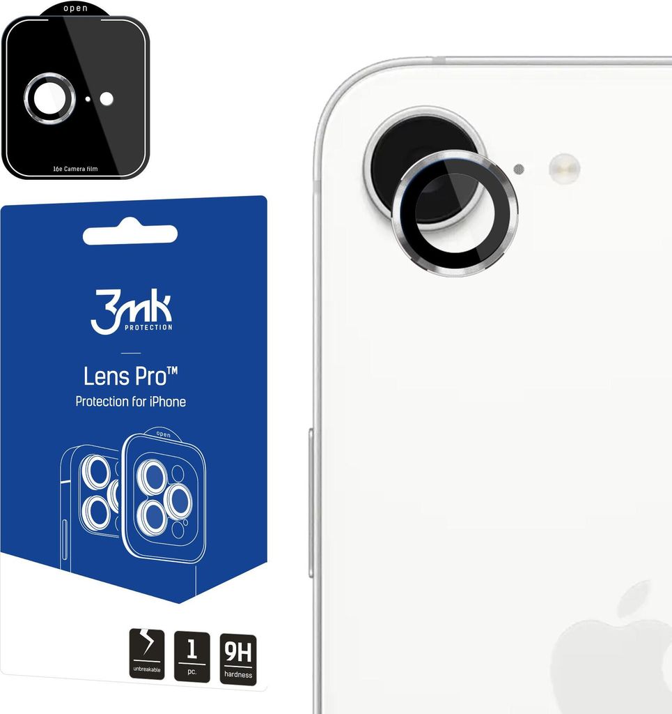 3mk Hybridglas Lens Protection Pro für Apple iPhone SE4/16EKamera Objektiv Kameralinse 0,04mm 9H