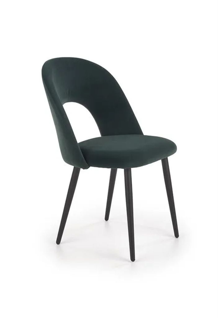 Halmar Essensstuhl K384 - dunkelgrün / schwarz