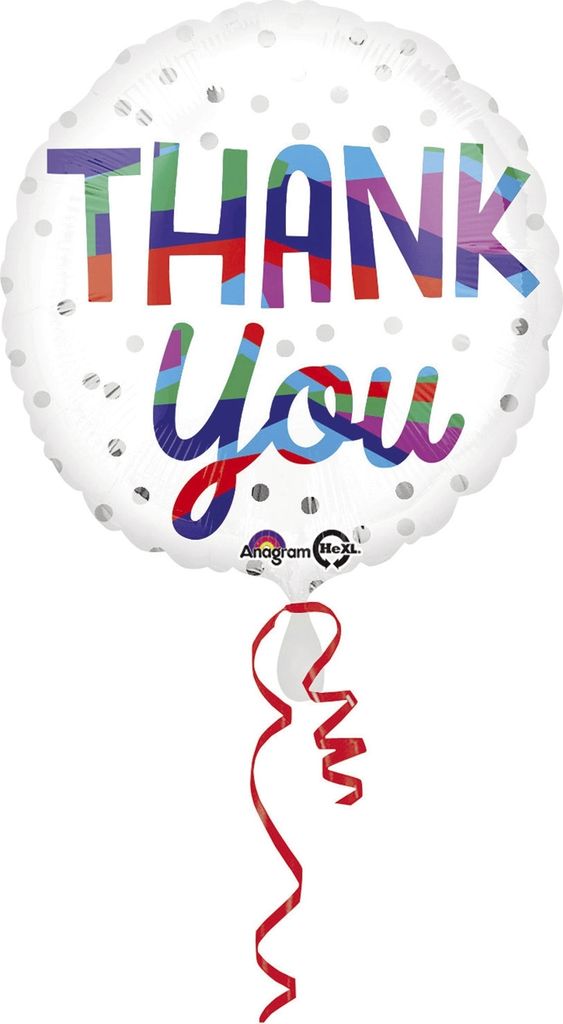 Amscan Folienballon - Thank you : Helium gefüllt Folienballon: Helium gefüllt