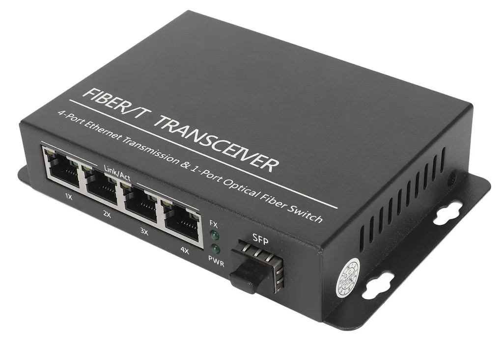 Convertisseur fibre SFP vers Ethernet 4 ports RJ45 distance 120 km