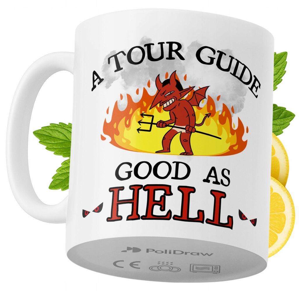 Lustiger Kaffee- oder Teebecher mit witzigem Textdesign für Reiseführer - ideal für Geburtstage, Namenstage, Feiertage und besondere Anlässe. H...
