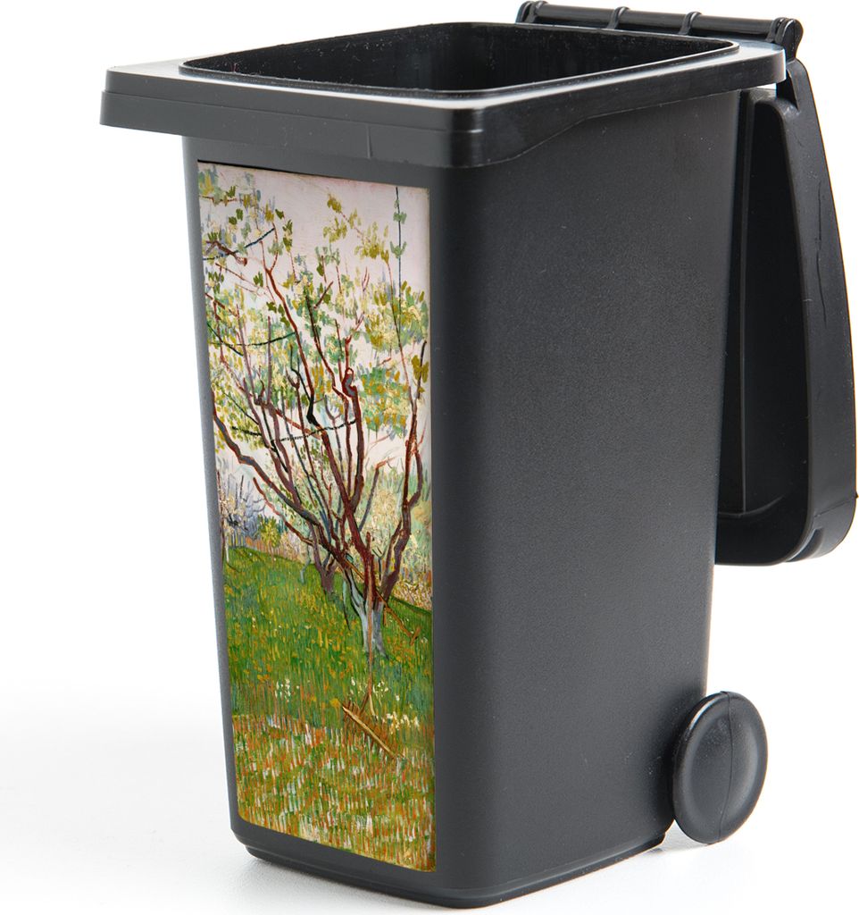 MuchoWow Mülltonnenaufkleber Blühender Obstgarten - Vincent van Gogh 38x80 cm - Behälteraufkleber - Mülleimer-Aufkleber - Container-Aufkleber