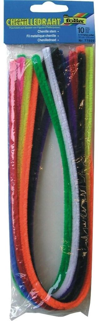 Chenilledraht bunt 50cm 10er-Set Produktbild 