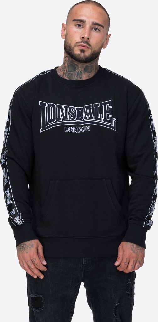 Lonsdale Herren Sweater Kirklinton black/white 3XL