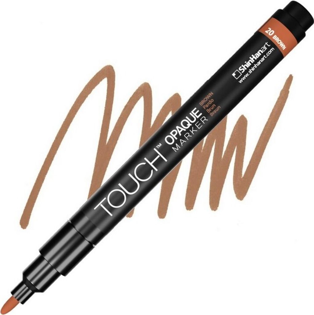 Marker akrylowy TOUCH nieprzezroczysty cienki, brązowy Zdjęcie produktu 
