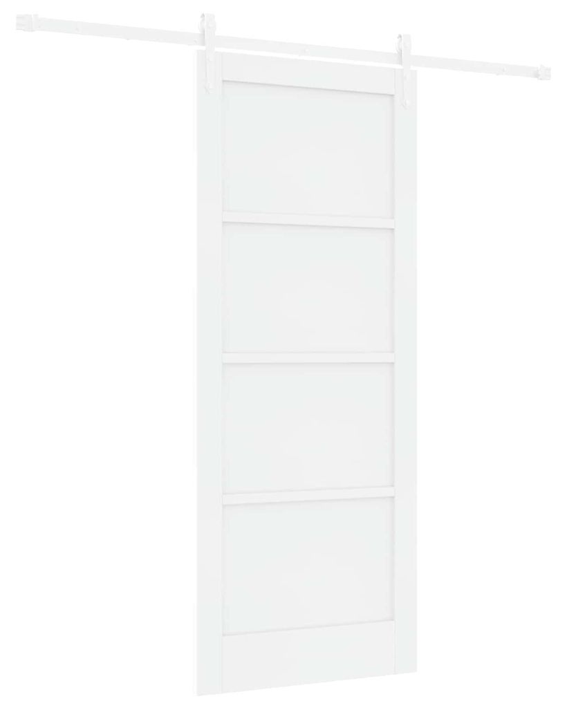 Schiebetür ORKDAL Weiß 83 x 202 cm Massives Kiefernholz