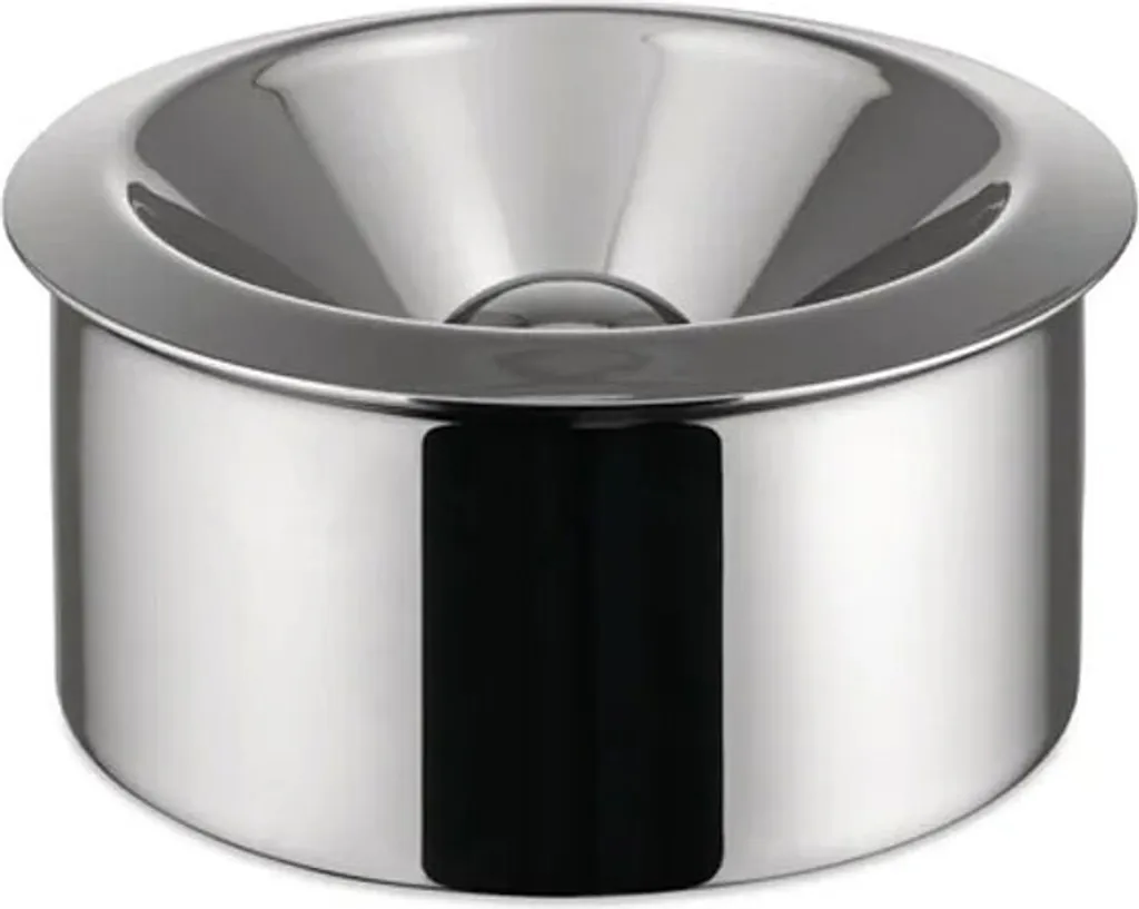 Cendrier de table Alessi en inox 18/10 brillant - Accessoire haut de gamme