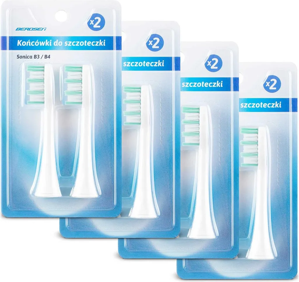 Brossettes de rechange pour brosse à dents sonique Berdsen pack de 8