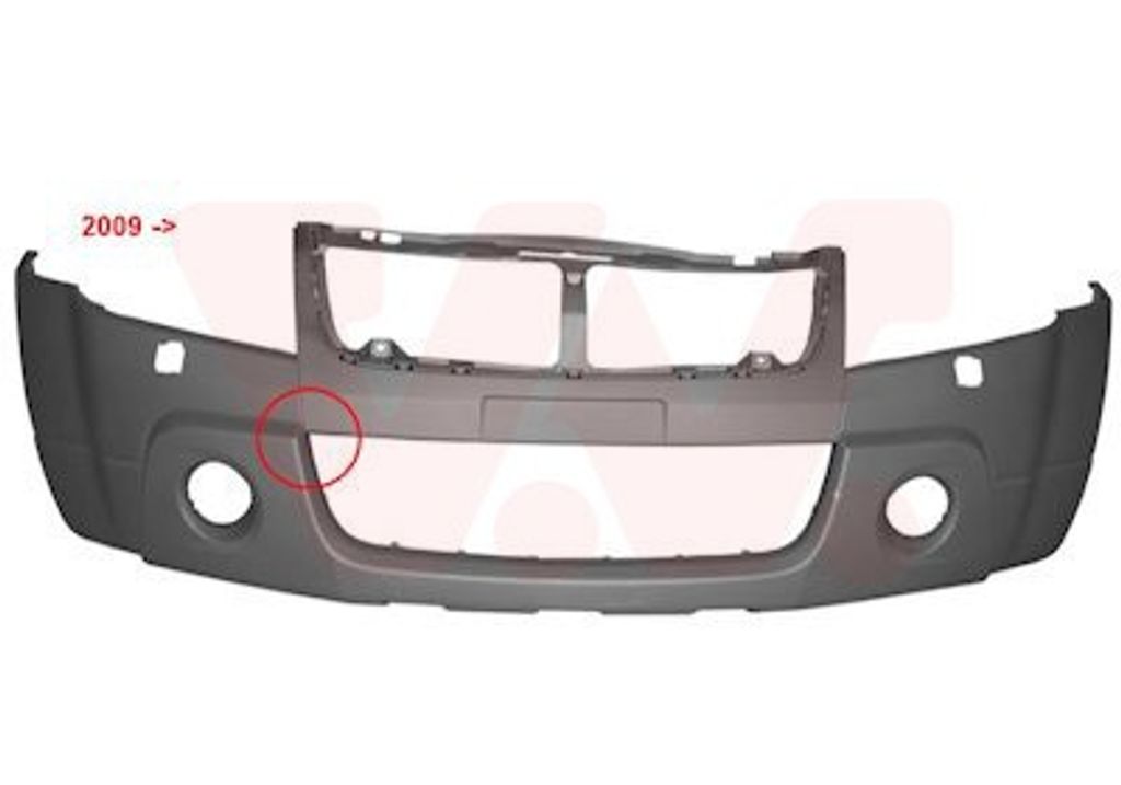 VAN WEZEL Stoßstange Stoßfänger für SUZUKI Grand Vitara II SUV (JT, TE, TD) Dunkelgrau 5250579