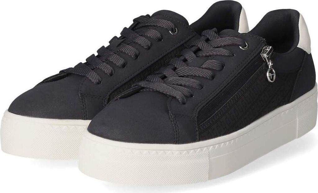 Tamaris Damen Low Sneaker Blau Synthetik Produktbild 