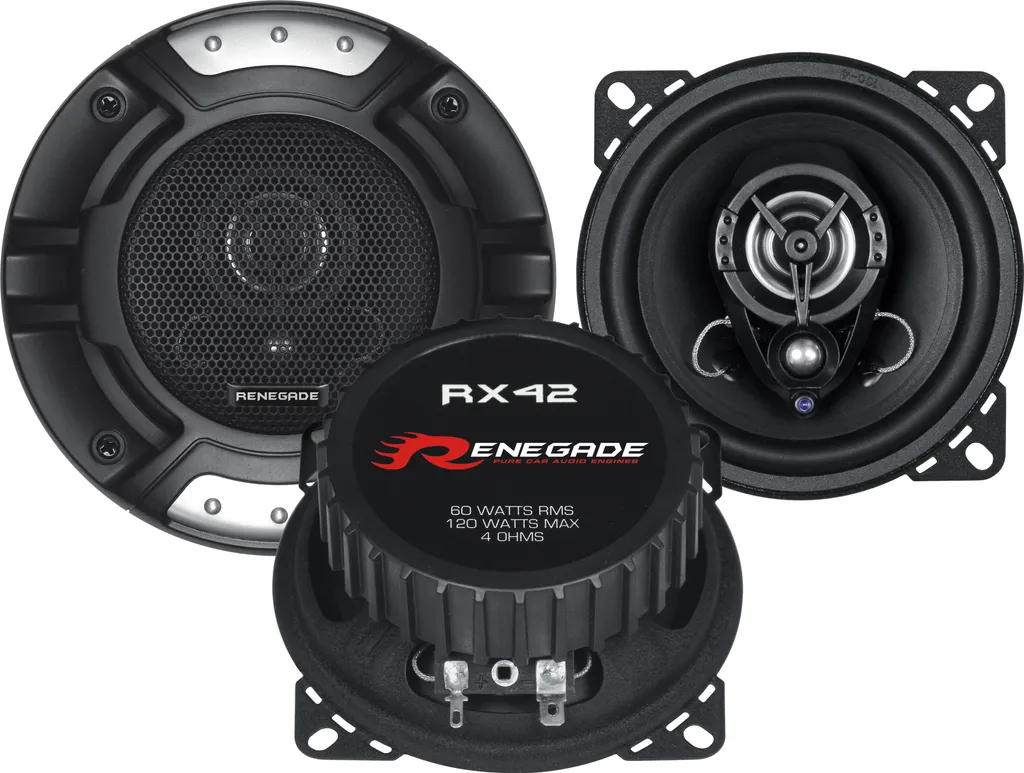 Haut-parleurs 10cm Renegade RX-42 avec Tweeter Néodyme et Membrane Pro