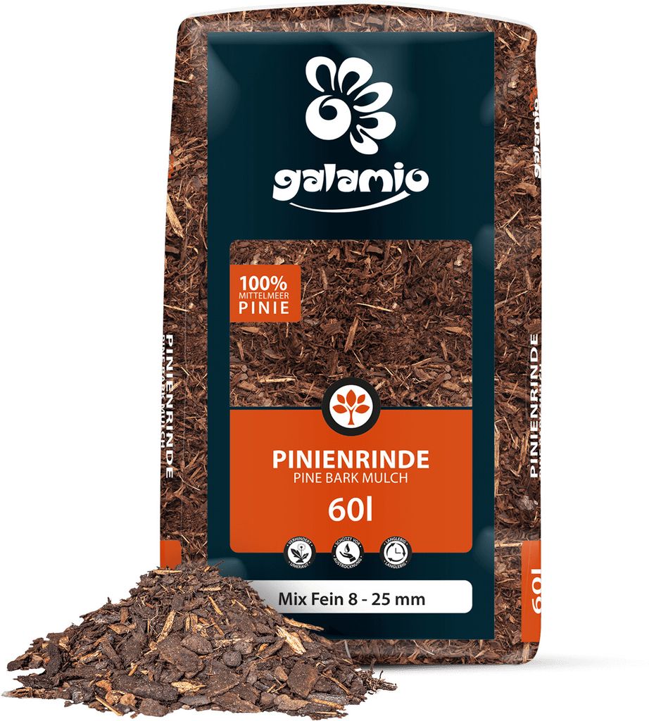 Galamio Rindenmulch Pinie Mix Fein 60l Produktbild 