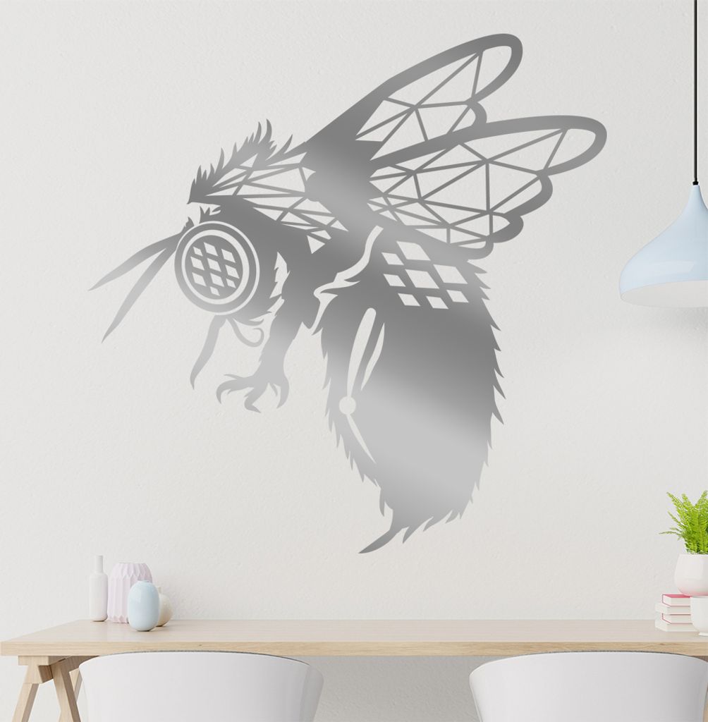 Biene Polygon Hummel Wandtattoo Wandaufkleber Wall Sticker - Dekoration, Küche, Wohnzimmer, Schlafzimmer, Badezimmer