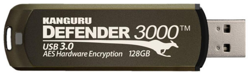 Kanguru Encrypted Defender 3000 - USB-Flash-Laufwerk - verschlüsselt - 32 GB - USB 3.2 Gen 1 - FIPS 140-2 Level 3 - TAA-konform (KDF3000-32G)