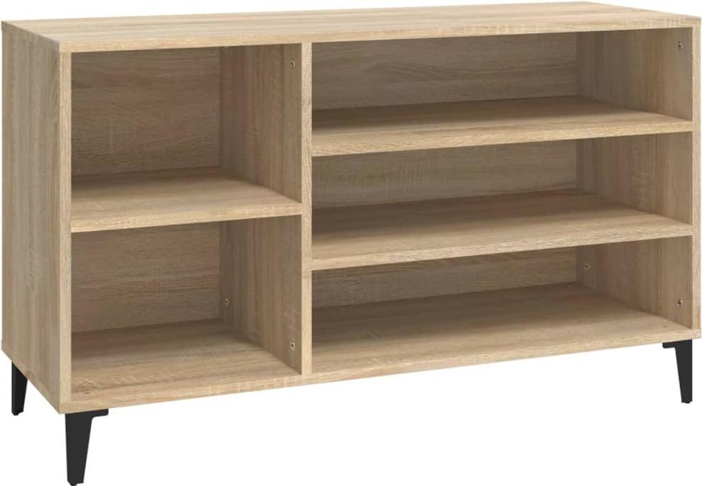 vidaXL Schuhregal Sonoma-Eiche 102x36x60 cm Holzwerkstoff
