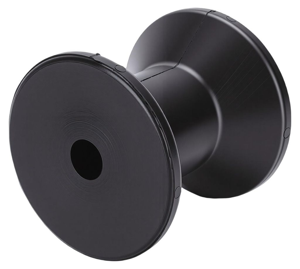 3-Zoll-Bootstrailerrolle aus hochelastischem TPU mit 14-mm-Schaft, schwarz, verschleißfest und stoßfest