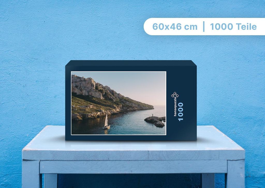 hansepuzzle 98386 - Küste Puzzle, 1000 Teile, Natur, 60,0 x 46,0cm mit hochwertiger Aufbewahrung, Kartonbox und wiederverschließbarem Beutel