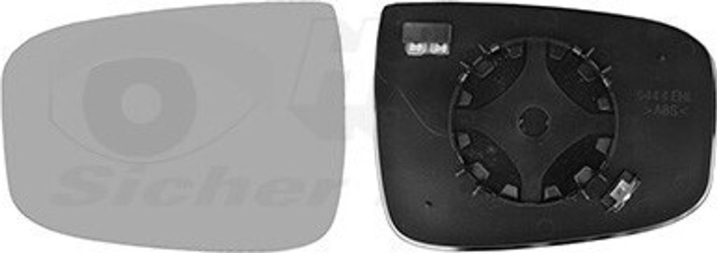 VAN WEZEL Spiegelglas Außenspiegel Links für HYUNDAI ix20 (JC) Konvex Beheizbar 8239837