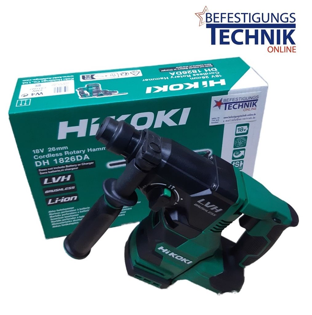 HIKOKI 18 Volt DH18DBL Akku Kombi Bohrhammer Meißelhammer Produktbild 