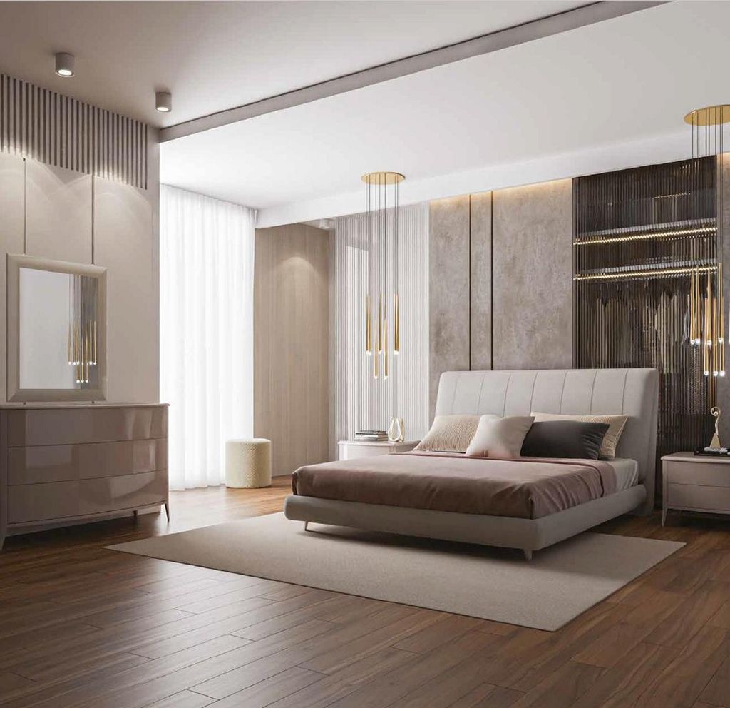 Doppelbett Holz Polster Betten Doppel Bettrahmen Modern Luxus Schlafzimmer Bett