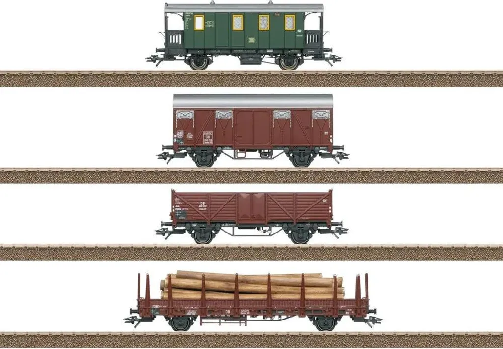 Set Trix 24140 de 3 wagons de fret détaillés pour modélisme ferroviaire