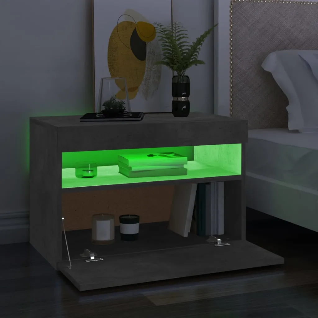 Mobili Porta TV LED Grigio Cemento vidaXL 2 pezzi - Design Minimalista - 6