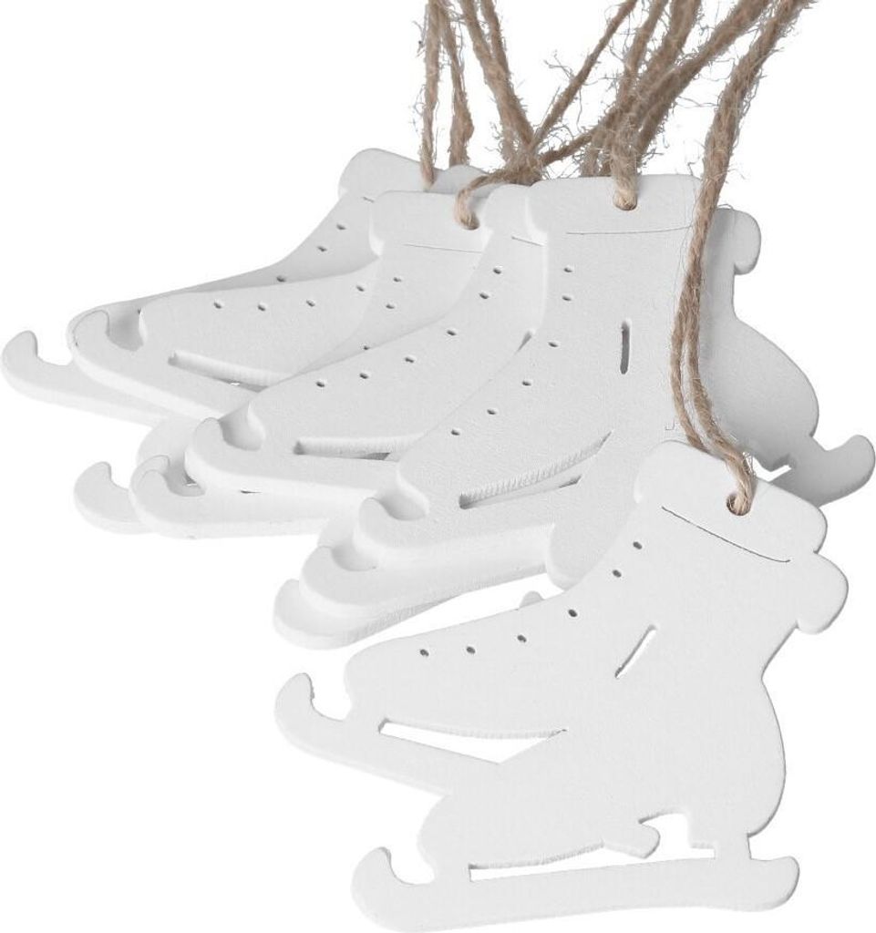 Christbaumkugeln aus Holz, 6 Stück