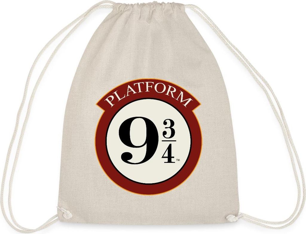 Spreadshirt Harry Potter Platform 9 3/4 Turnbeutel, One size, Natur