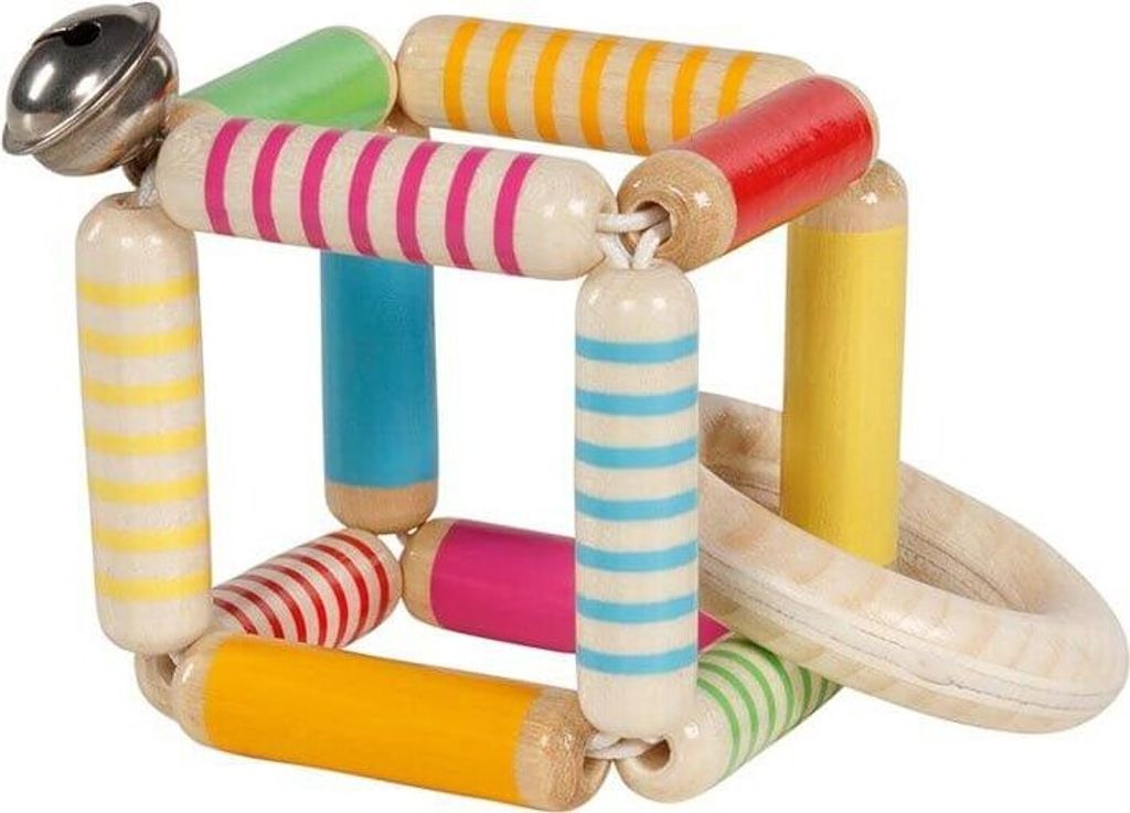 Goki Beißring Würfel - Heimess Greifling elastischer Würfel Babyspielzeug