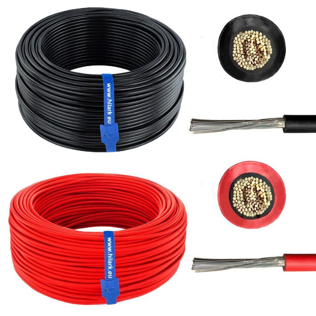 Solarkabel Set rot 100m + schwarz 100m 1x4mm² Produktbild 