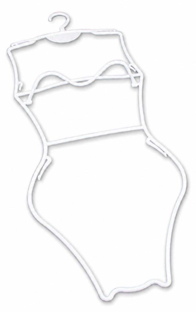 Badeanzug Kleiderbügel aus Kunststoff | 73 cm Körperförmiger Bügel für Dessous, Bikini, Nachthemden | klappbare Büstenform für detaillierte ...