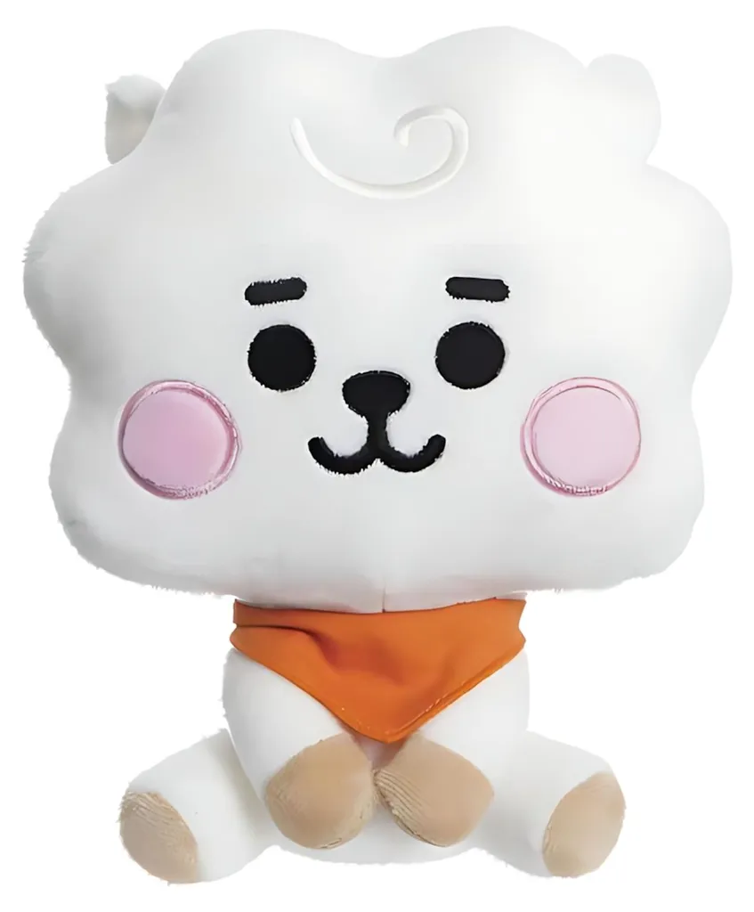 Cadeau BT21 RJ Peluche 20 cm - Déco de Chambre et Doudou Bébé Blanc