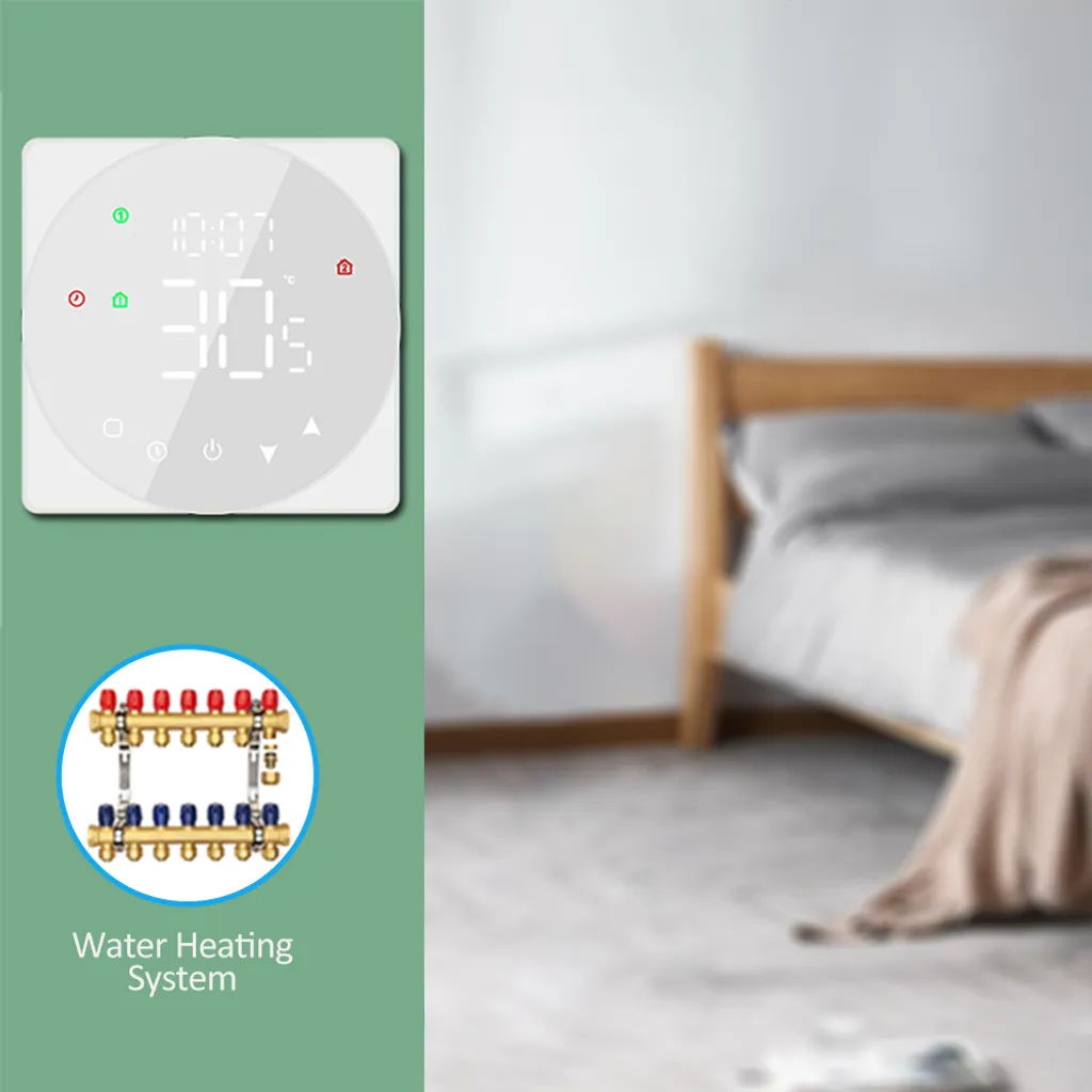 Thermostat Programmable Tactile LCD pour Chauffage à Eau - Série Home - 5