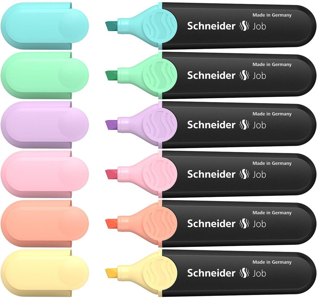 Schneider 115097 6 Schneider Job Pastell Textmarker Immagine del prodotto 