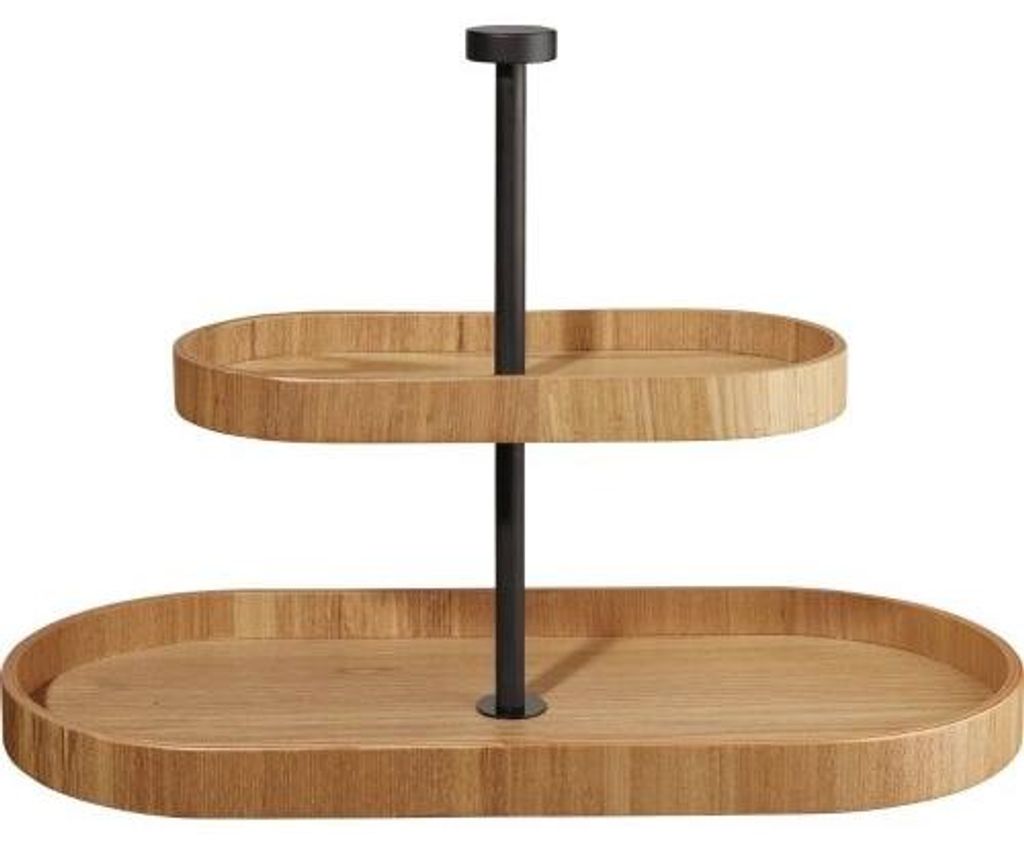 Asa Etagere Wood Weidenholz oval (2-stufig) (35,5x16,5cm) Produktbild 