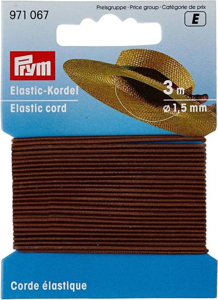 Cordoncino elastico, 1,5 mm, marrone, 3 m Immagine del prodotto 