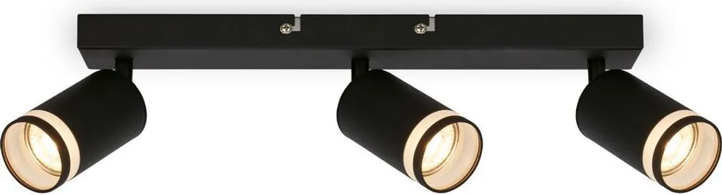 Plafonnier Noir Orientable Briloner Rub 40cm avec Finition en Acrylique