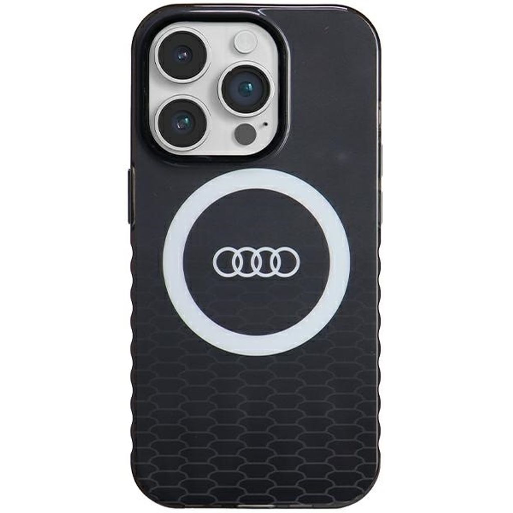 Audi IML Big Logo MagSafe Case iPhone 14 Pro 6.1" schwarz hardcase AU-IMLMIP14P-Q5/D2-BK Schutzhülle