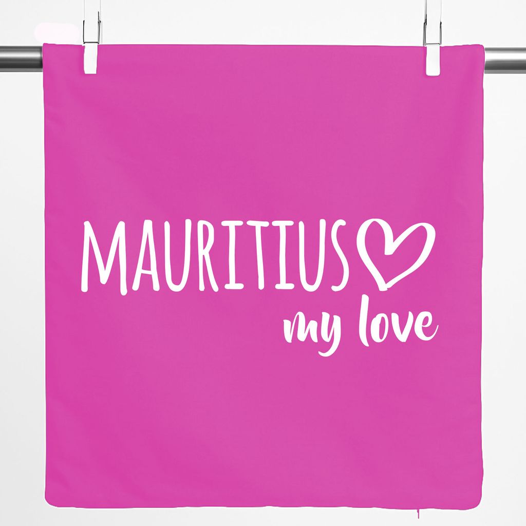 Huuraa Kissenbezug Mauritius my love 40x40cm Fuchsia Baumwolle Dekokissenbezug Geschenkidee