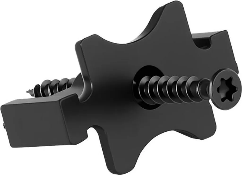250x Elementi di fissaggio a scomparsa, distanziatori per tavole da decking, clip a T universali in materiale composito e elementi di fissaggio in plastica con viti - ideali per una distanza tra le tavole di 6,5 mm e un'altezza di 10 mm - 11