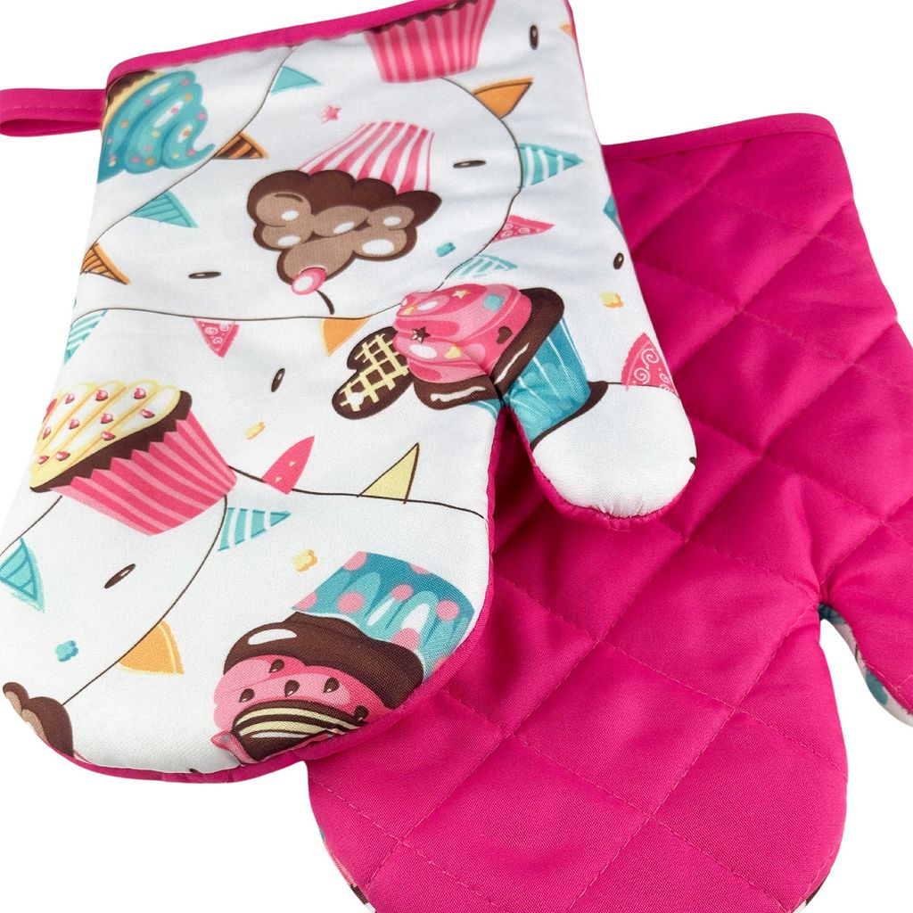Gants de cuisine avec aimant - set de 2, 18x27cm, résistant Image du produit 