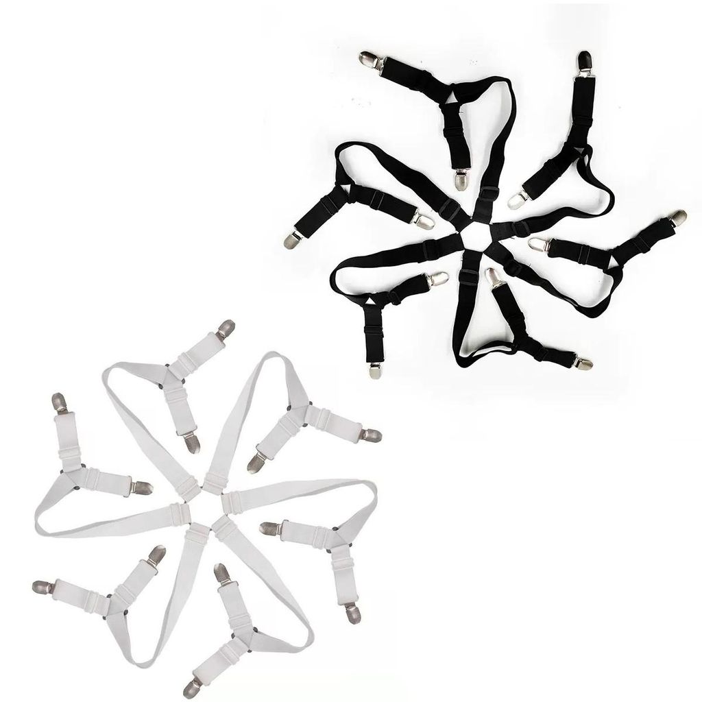 Bettlakenspanner Einstellbar, 12 Robuste Metallclips, Produktbild 