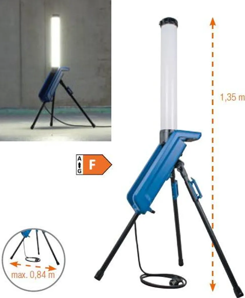 Projecteur de chantier LED 360° pour éclairage de zone