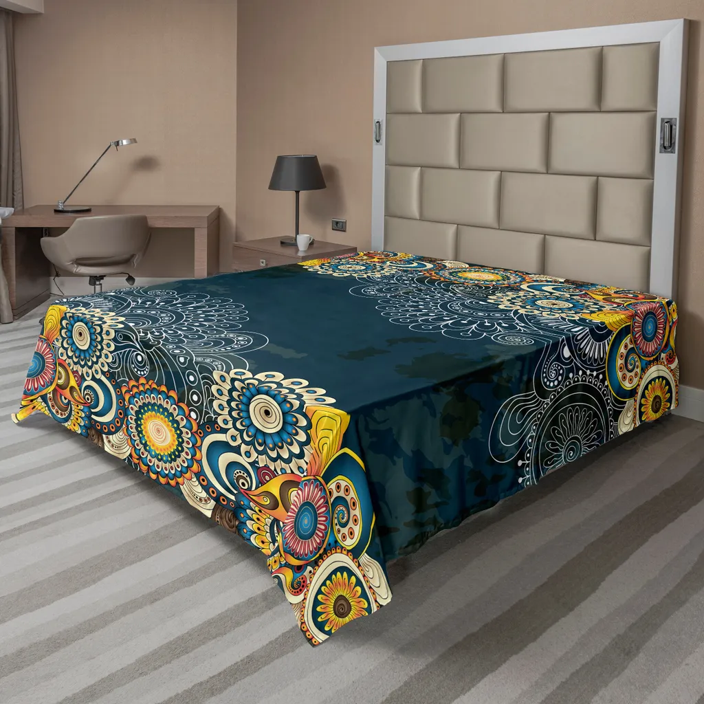 Lenzuolo ABAKUHAUS Psichedelico 275x260 cm | Design Mandala Pop Art