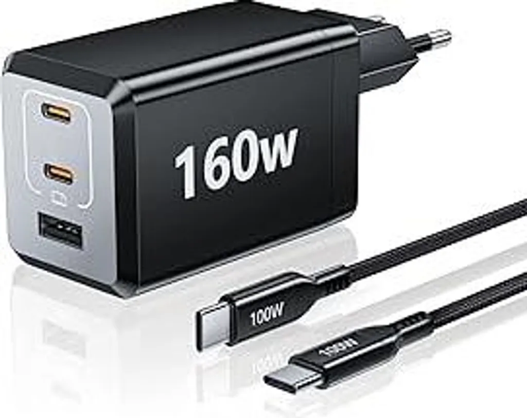 Caricabatterie USB C 160W GaN: Ricarica Rapida per MacBook e iPhone 16