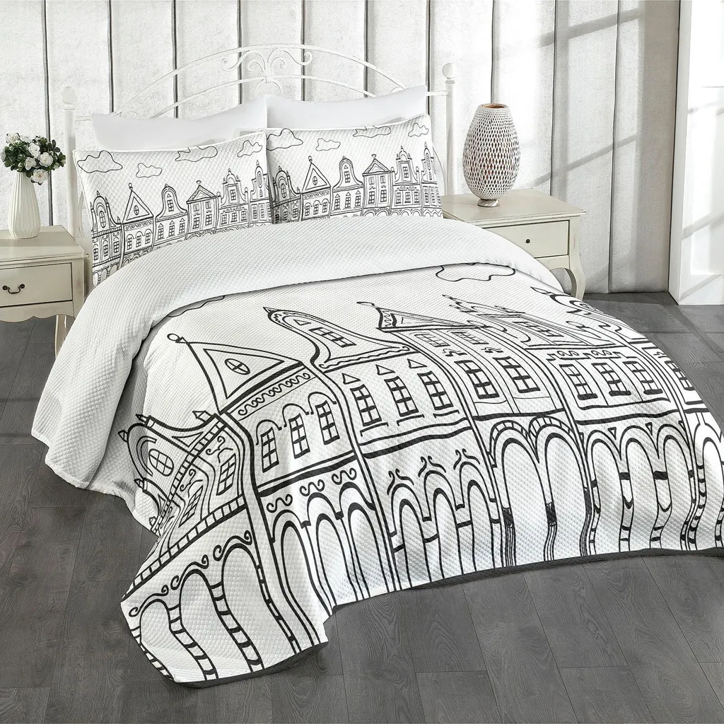 Copriletto Design Urban ABAKUHAUS Amsterdam - 220x220 Grigio